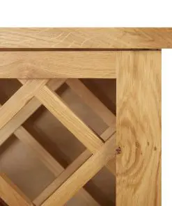 vidaXL Wine Cabinet for 11 Bottles 80x32x80 cm Solid Oak Wood