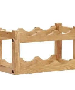 vidaXL Wine Rack for 6 Bottles 37x21x21 cm Solid Oak Wood
