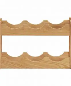 vidaXL Wine Rack for 6 Bottles 37x21x21 cm Solid Oak Wood