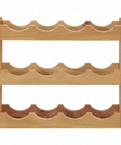vidaXL Wine Rack for 12 Bottles 47x21x36 cm Solid Oak Wood
