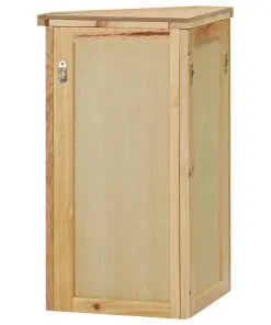 vidaXL Wall-mounted Corner Cabinet 45x28x60 cm Solid Oak Wood