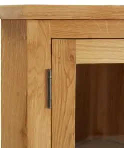 vidaXL Wall-mounted Corner Cabinet 45x28x60 cm Solid Oak Wood