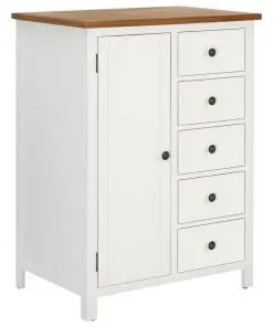 vidaXL Wardrobe 76x52x105 cm Solid Oak Wood