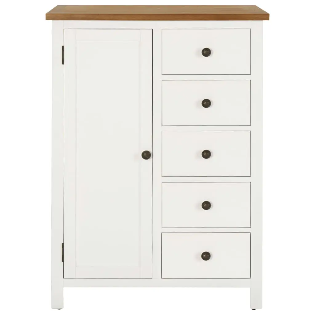 vidaXL Wardrobe 76x52x105 cm Solid Oak Wood