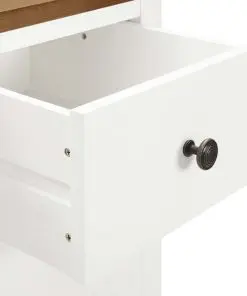 vidaXL Wardrobe 76x52x105 cm Solid Oak Wood