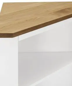 vidaXL Corner Cabinet 59x36x100 cm Solid Oak Wood