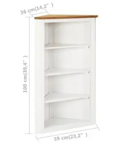 vidaXL Corner Cabinet 59x36x100 cm Solid Oak Wood