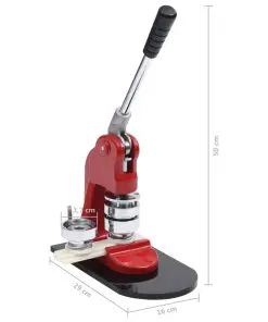 vidaXL Badge Maker Machine with Circle Cutter 37 mm