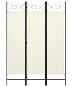 vidaXL 3-Panel Room Divider White 120×180 cm