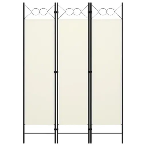 vidaXL 3-Panel Room Divider White 120×180 cm