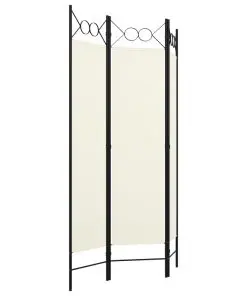 vidaXL 3-Panel Room Divider White 120×180 cm