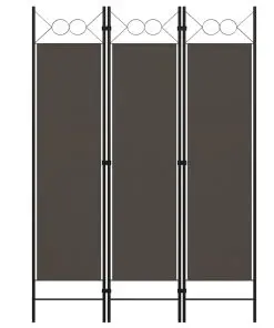 vidaXL 3-Panel Room Divider Anthracite 120×180 cm