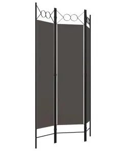 vidaXL 3-Panel Room Divider Anthracite 120×180 cm