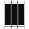 vidaXL 3-Panel Room Divider Black 120×180 cm