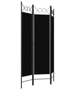 vidaXL 3-Panel Room Divider Black 120×180 cm