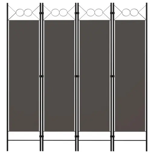 vidaXL 4-Panel Room Divider Anthracite 160×180 cm
