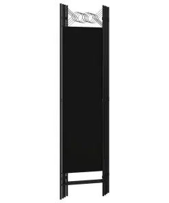 vidaXL 4-Panel Room Divider Black 160×180 cm