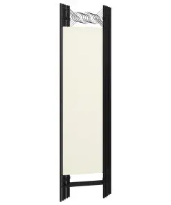 vidaXL 5-Panel Room Divider White 200×180 cm