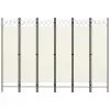 vidaXL 6-Panel Room Divider White 240×180 cm