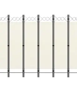 vidaXL 6-Panel Room Divider White 240×180 cm