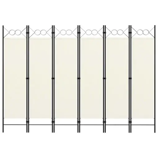vidaXL 6-Panel Room Divider White 240×180 cm