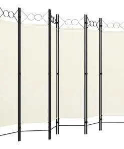 vidaXL 6-Panel Room Divider White 240×180 cm