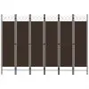 vidaXL 6-Panel Room Divider Brown 240×180 cm