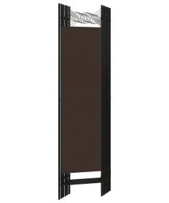 vidaXL 6-Panel Room Divider Brown 240×180 cm
