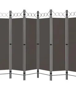 vidaXL 6-Panel Room Divider Anthracite 240×180 cm