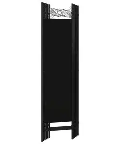 vidaXL 6-Panel Room Divider Black 240×180 cm