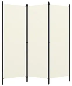 vidaXL 3-Panel Room Divider White 150×180 cm