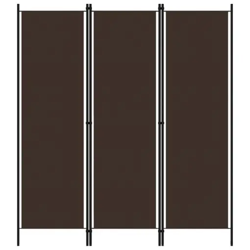 vidaXL 3-Panel Room Divider Brown 150×180 cm