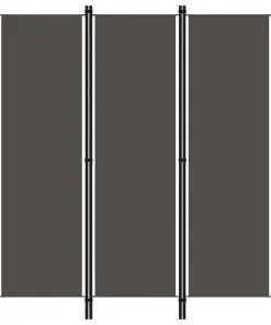 vidaXL 3-Panel Room Divider Anthracite 150×180 cm