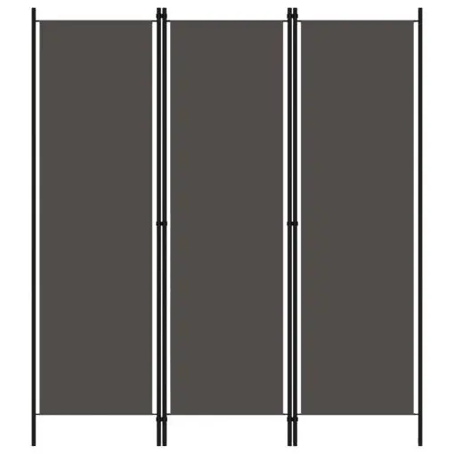 vidaXL 3-Panel Room Divider Anthracite 150×180 cm
