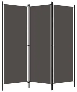vidaXL 3-Panel Room Divider Anthracite 150×180 cm