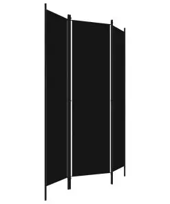 vidaXL 3-Panel Room Divider Black 150×180 cm