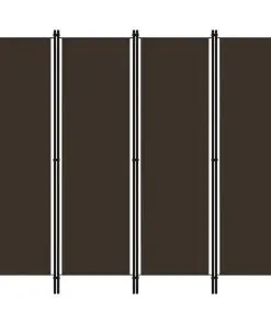 vidaXL 4-Panel Room Divider Brown 200×180 cm