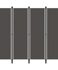 vidaXL 4-Panel Room Divider Anthracite 200×180 cm