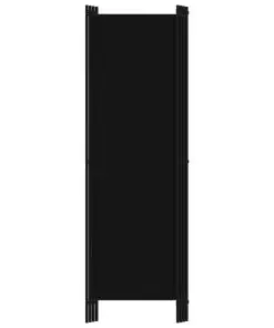 vidaXL 4-Panel Room Divider Black 200×180 cm