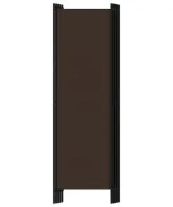 vidaXL 5-Panel Room Divider Brown 250×180 cm