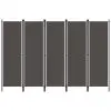 vidaXL 5-Panel Room Divider Anthracite 250×180 cm