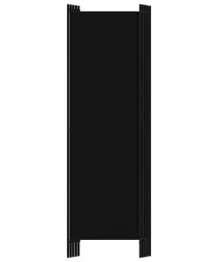 vidaXL 5-Panel Room Divider Black 250×180 cm