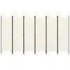 vidaXL 6-Panel Room Divider White 300×180 cm