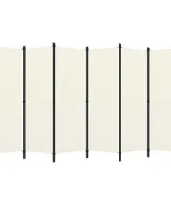vidaXL 6-Panel Room Divider White 300×180 cm