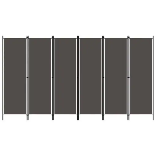 vidaXL 6-Panel Room Divider Anthracite 300×180 cm