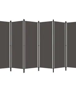 vidaXL 6-Panel Room Divider Anthracite 300×180 cm