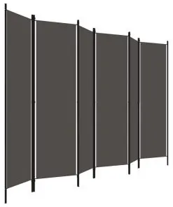 vidaXL 6-Panel Room Divider Anthracite 300×180 cm