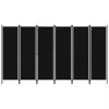 vidaXL 6-Panel Room Divider Black 300×180 cm vidaXL 6-Panel Room Divider Black 300×180 cm