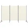 vidaXL 3-Panel Room Divider White 260×180 cm