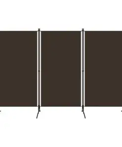 vidaXL 3-Panel Room Divider Brown 260×180 cm